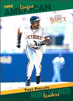 1993 Score - Select Stat Leaders #37 Tony Phillips Front