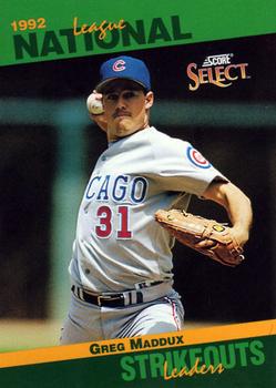1993 Score - Select Stat Leaders #78 Greg Maddux Front