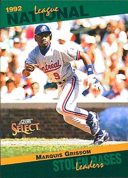 1993 Score - Select Stat Leaders #58 Marquis Grissom Front
