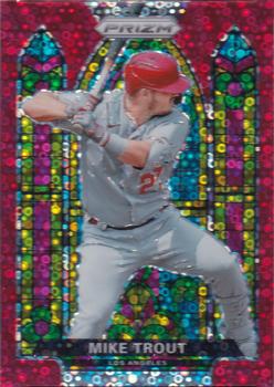 2021 Panini Prizm - Stained Glass Red Donut Circles Prizm #SG-1 Mike Trout Front