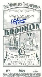 2021 Topps Allen & Ginter - Mini Brooklyn Back #105 Daz Cameron Back