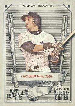 2021 Topps Allen & Ginter - Historical Hits #HH-14 Aaron Boone Front