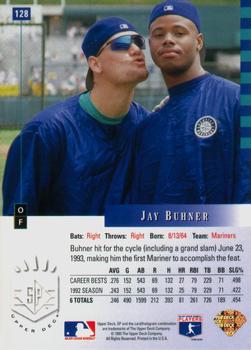 1993 SP #128 Jay Buhner Back
