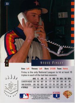 1993 SP #33 Steve Finley Back