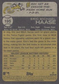 2022 Topps Heritage #195 Eric Haase Back