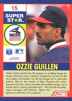 1991 Score 100 Superstars #15 Ozzie Guillen Back