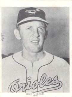 1959 Kiwanis Club Baltimore Orioles Clinic #NNO Ernest Johnson Front