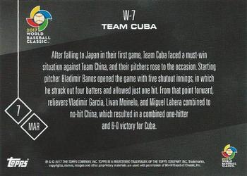 2017 Topps Now - World Baseball Classic #W-7 Team Cuba Back