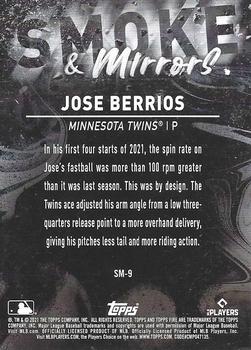 2021 Topps Fire - Smoke and Mirrors Gold Minted #SM-9 Jose Berrios Back