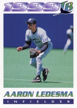1999 GTE Tampa Bay Devil Rays #12 Aaron Ledesma Front