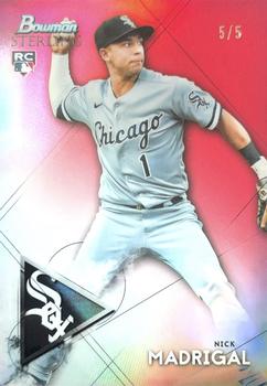 2021 Bowman Sterling - Red Refractor #BSR-88 Nick Madrigal Front
