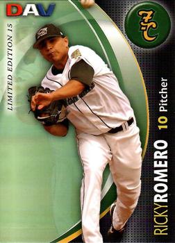 2008 DAV Minor League #15 Ricky Romero Front