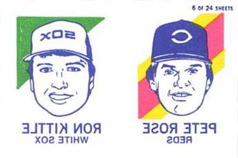 1986 O-Pee-Chee Tattoos - Standard-Sized Panels #6 Ron Kittle / Pete Rose Front