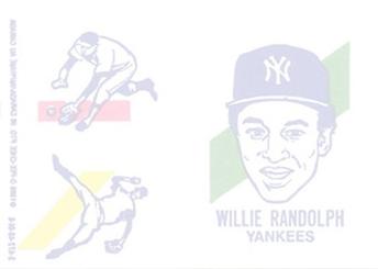1986 O-Pee-Chee Tattoos - Standard-Sized Panels #NNO Willie Randolph Back