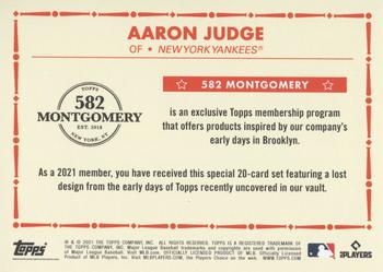 2020-21 Topps 582 Montgomery Club Set 4 #NNO Aaron Judge Back