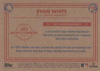 2020-21 Topps 582 Montgomery Club Set 3 #19 Evan White Back