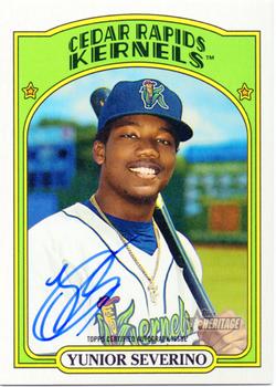 2021 Topps Heritage Minor League - Real One Autographs #ROA-YS Yunior Severino Front