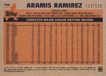2021 Topps Archives - Green #154 Aramis Ramirez Back