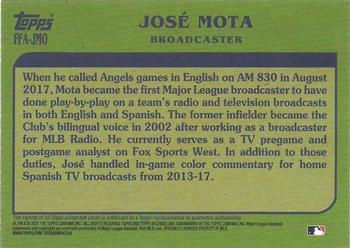 2021 Topps Archives - Fan Favorites Autographs #FFA-JMO Jose Mota Back