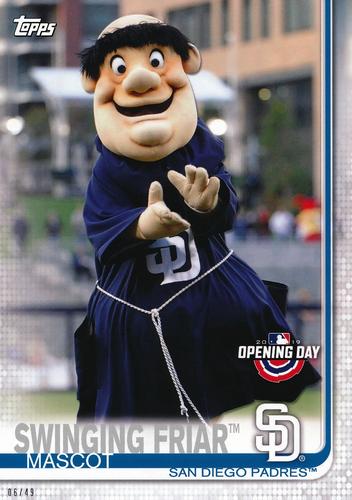 2019 Topps Opening Day Mascots 5x7 #M-9 Swinging Friar Front