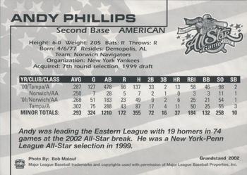 2002 Grandstand AA All-Star Game #NNO Andy Phillips Back