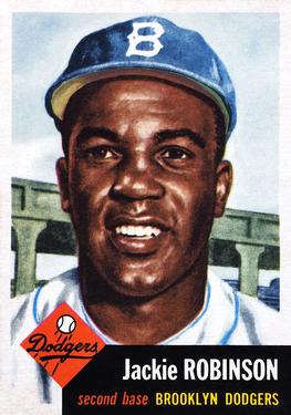 1953 Topps #1 Jackie Robinson Front
