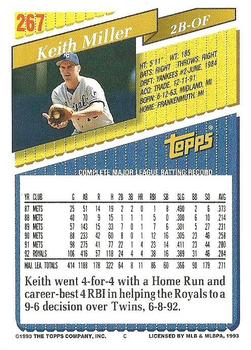 1993 Topps #267 Keith Miller Back