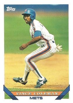 1993 Topps #765 Vince Coleman Front