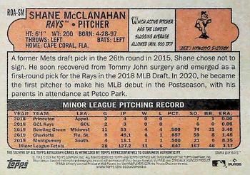 2021 Topps Heritage - Real One Autographs High Number #ROA-SM Shane McClanahan Back