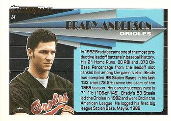 1993 Topps - Black Gold #24 Brady Anderson Back