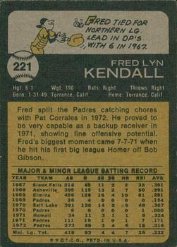 2022 Topps Heritage - 50th Anniversary Buybacks #221 Fred Kendall Back