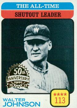 2022 Topps Heritage - 50th Anniversary Buybacks #476 The All-Time Shutout Leader - Walter Johnson Front