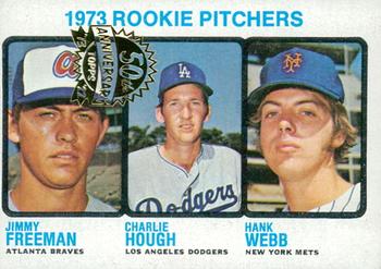 2022 Topps Heritage - 50th Anniversary Buybacks #610 1973 Rookie Pitchers (Jimmy Freeman / Charlie Hough / Hank Webb) Front