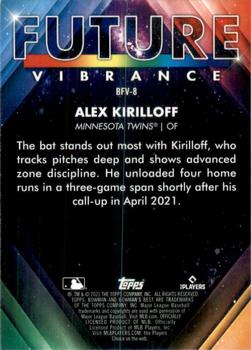 2021 Bowman's Best - Bowman Future Vibrance #BFV-8 Alex Kirilloff Back