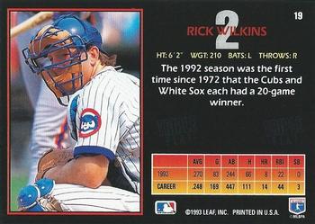1993 Triple Play #19 Rick Wilkins Back