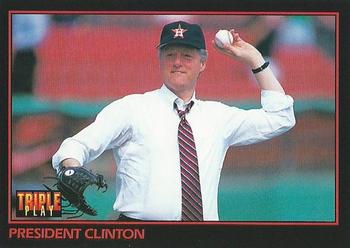 1993 Triple Play #32 President Clinton Front