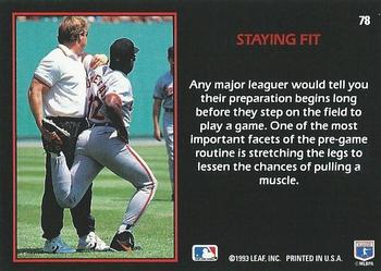 1993 Triple Play #78 Staying Fit Back