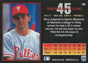 1993 Triple Play #170 Terry Mulholland Back