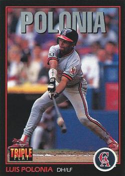 1993 Triple Play #190 Luis Polonia Front