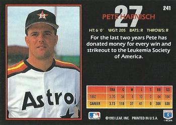 1993 Triple Play #241 Pete Harnisch Back