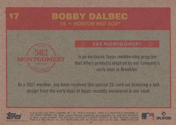 2020-21 Topps 582 Montgomery Club Set 5 #17 Bobby Dalbec Back