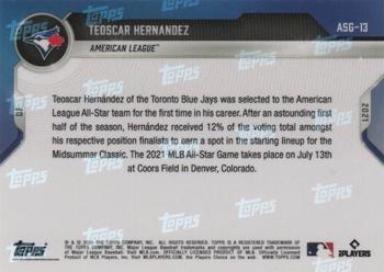 2021 Topps Now All-Star Game #ASG-13 Teoscar Hernandez Back
