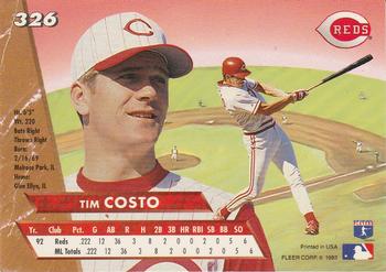 1993 Ultra #326 Tim Costo Back
