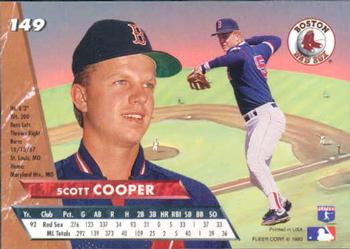 1993 Ultra #149 Scott Cooper Back