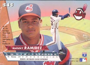 1993 Ultra #545 Manny Ramirez Back