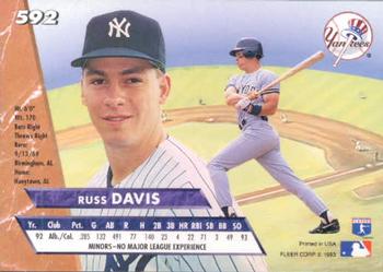 1993 Ultra #592 Russ Davis Back