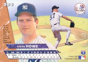 1993 Ultra #594 Steve Howe Back