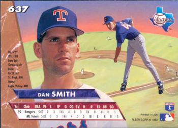 1993 Ultra #637 Dan Smith Back