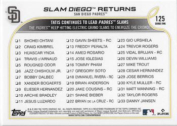 2022 Topps - Royal Blue #125 Slam Diego Returns Back