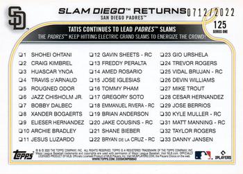 2022 Topps - Gold #125 Slam Diego Returns Back